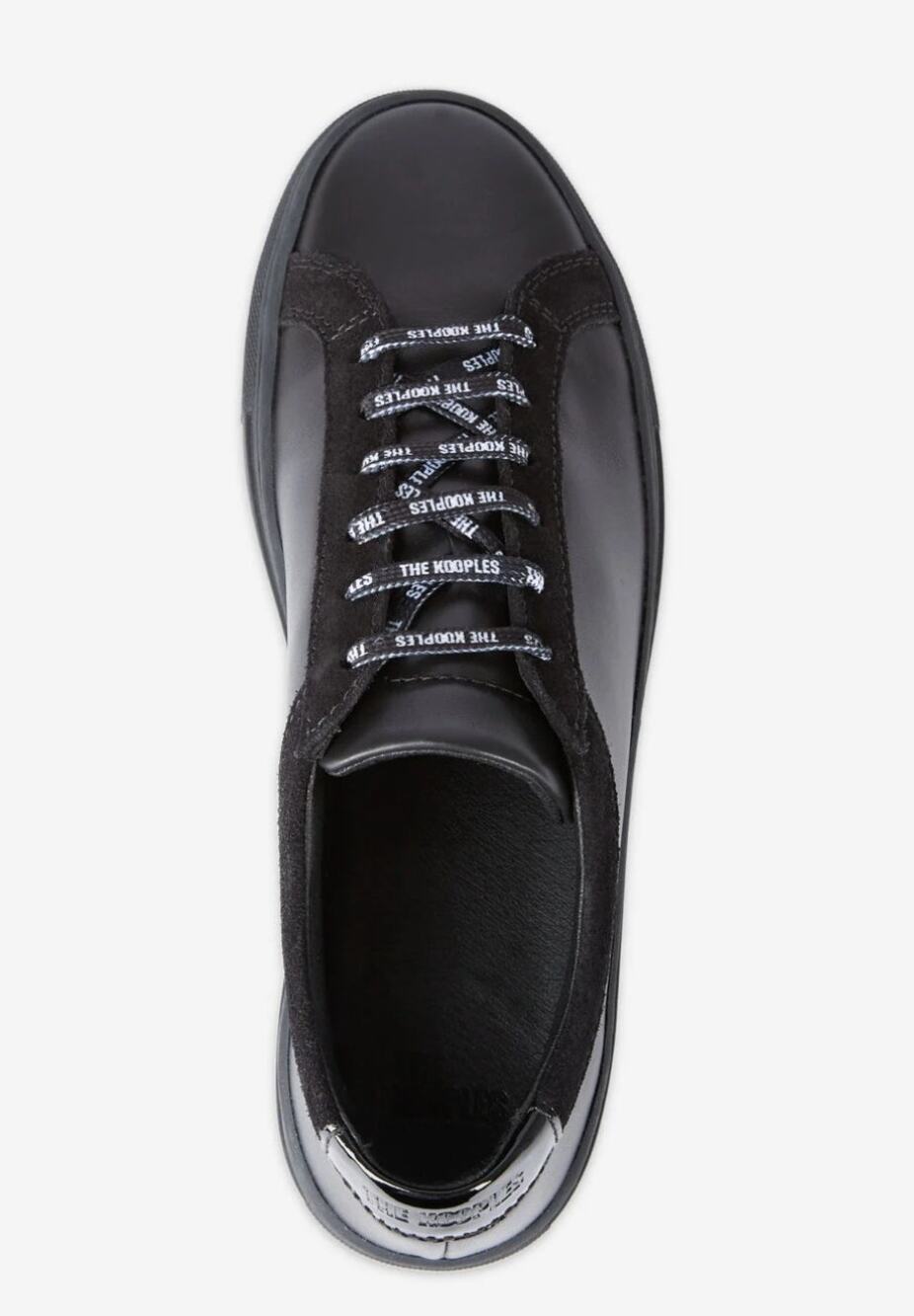 The Kooples Men's Leather Sneaker w/ Vinyl Black Size 7/7.5 US 40 EU NIB Low Top